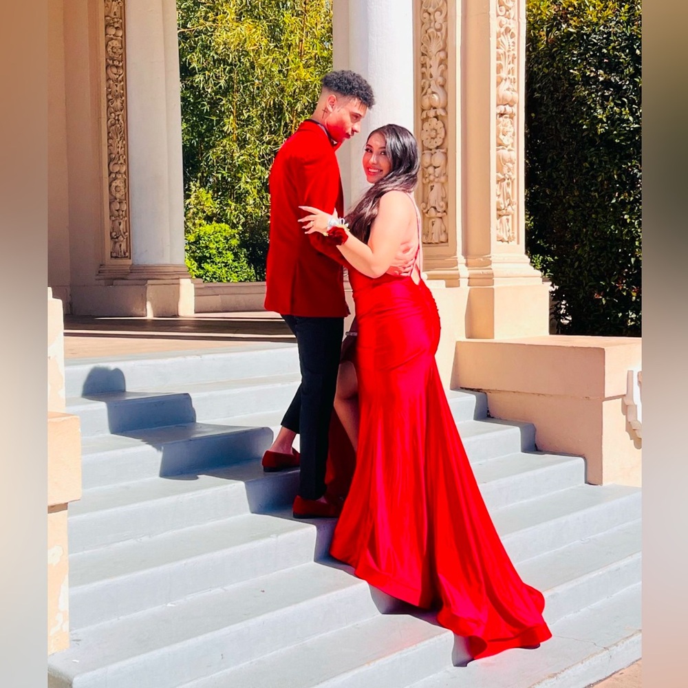 Red gown. Mermaid prom dress. 2022 Jessica Angel Dress. Size 12.